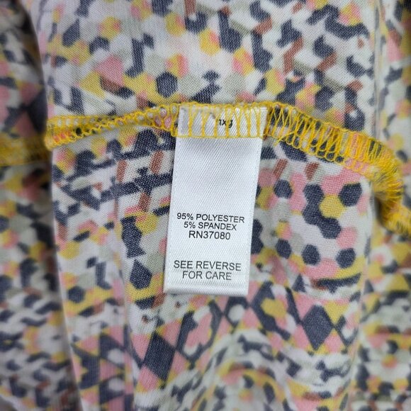 Womens Est. 1946 Multicolor Chevron Pattern Blouse Short-Sleeve Size 18/20W - Picture 3 of 8